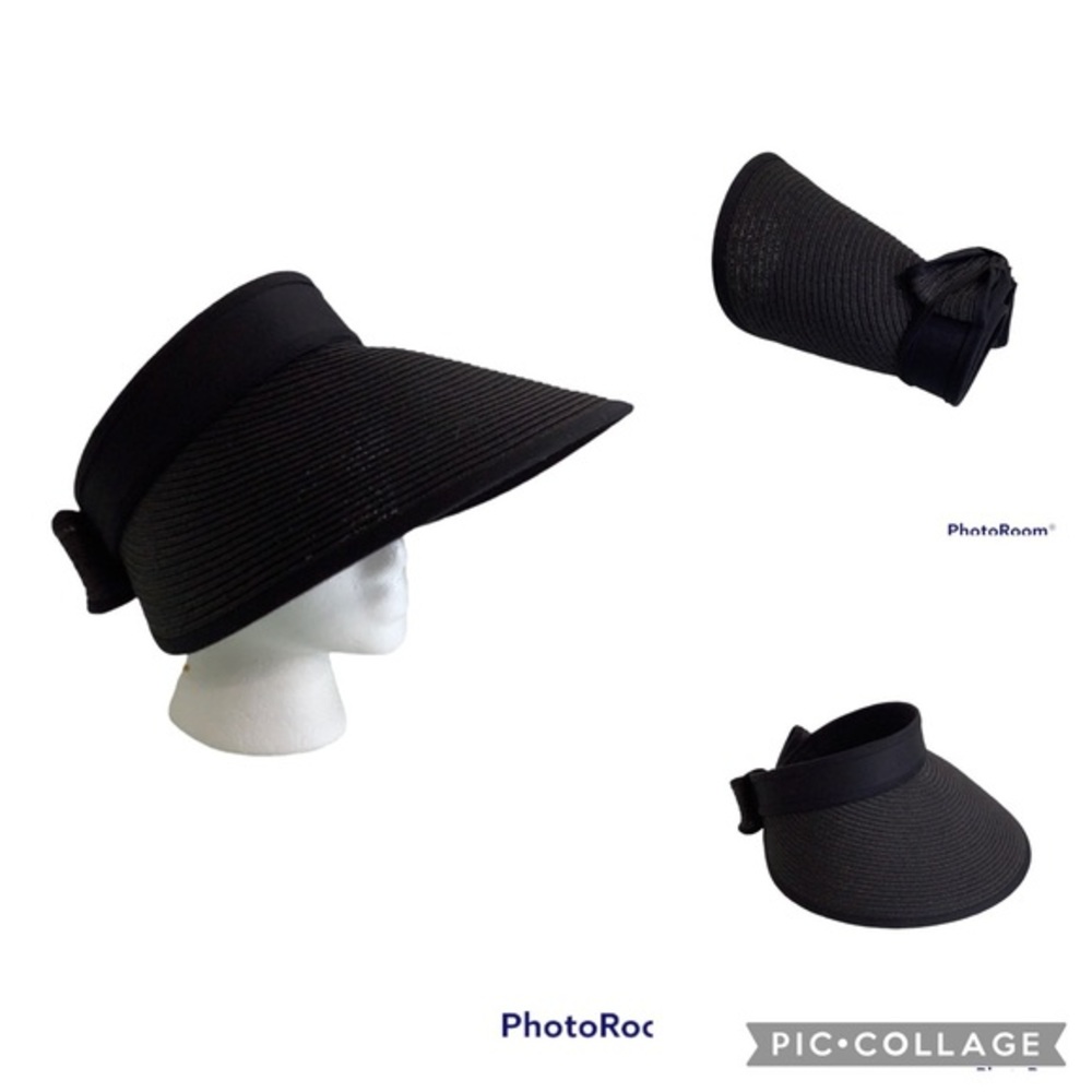 Something special wide brim black packable sun hat Size OSFM EUC